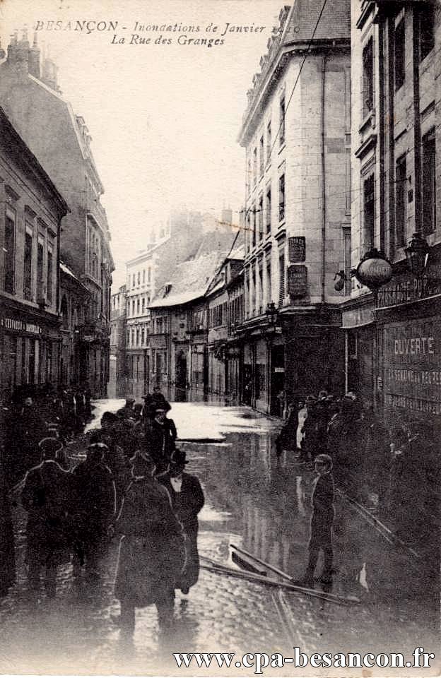 BESANÇON - Inondations de Janvier 1910 - La Rue des Granges